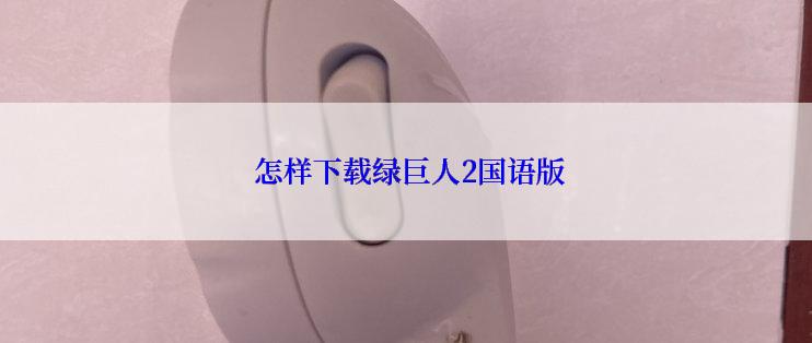  怎样下载绿巨人2国语版