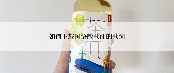 如何下载国语版歌曲的歌词