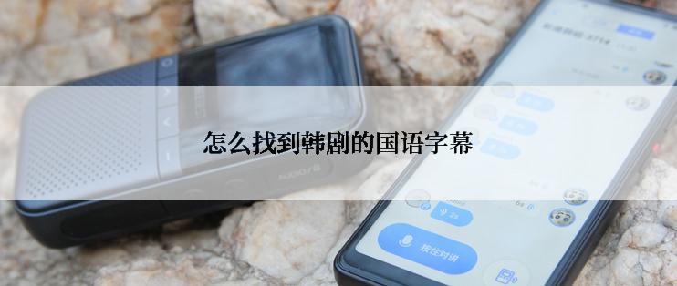 怎么找到韩剧的国语字幕