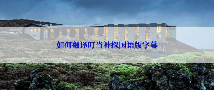 如何翻译叮当神探国语版字幕