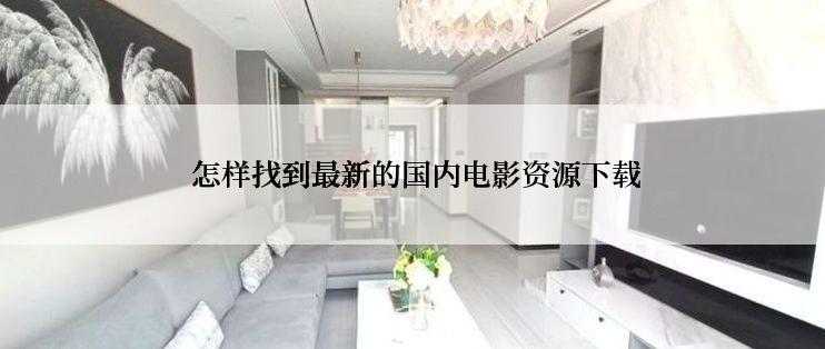  怎样找到最新的国内电影资源下载