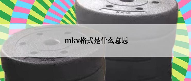  mkv格式是什么意思