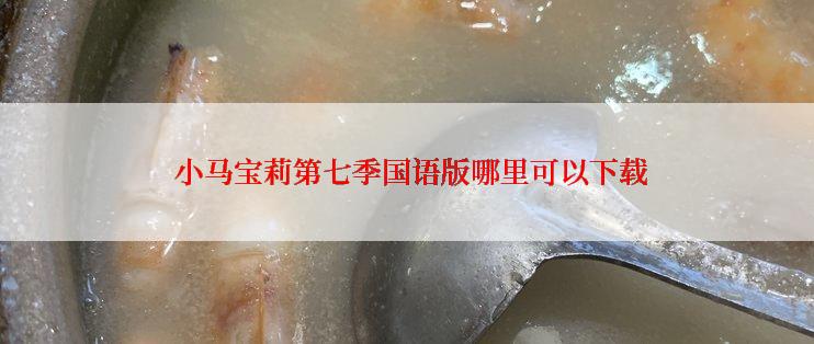  小马宝莉第七季国语版哪里可以下载