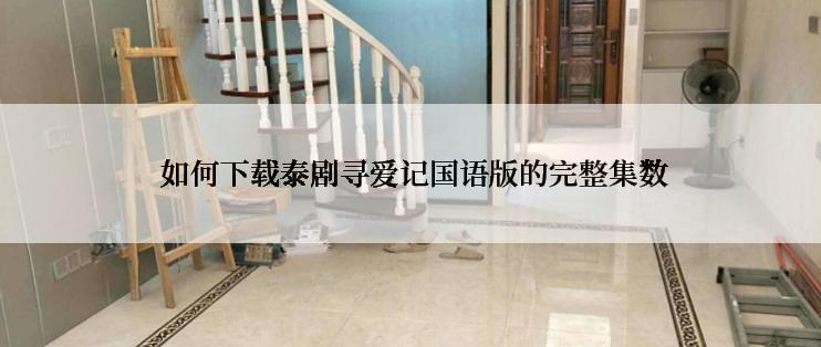 如何下载泰剧寻爱记国语版的完整集数