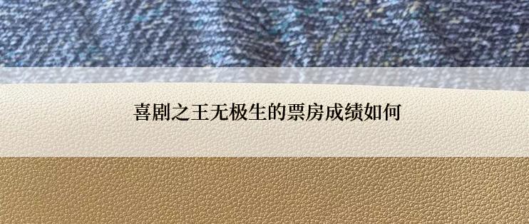  喜剧之王无极生的票房成绩如何
