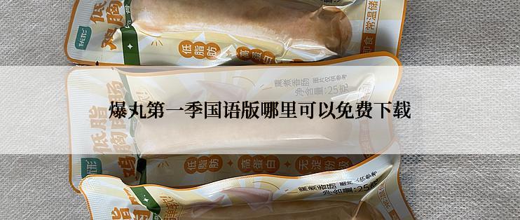 爆丸第一季国语版哪里可以免费下载