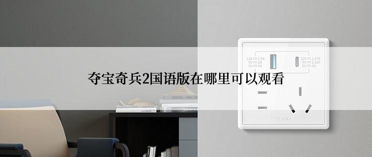 夺宝奇兵2国语版在哪里可以观看