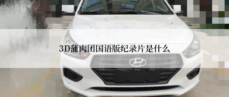 3D蒲肉团国语版纪录片是什么