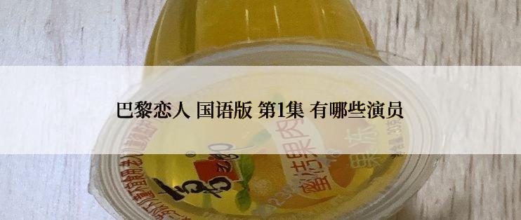 巴黎恋人 国语版 第1集 有哪些演员
