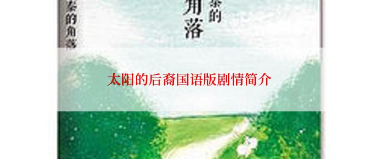  太阳的后裔国语版剧情简介