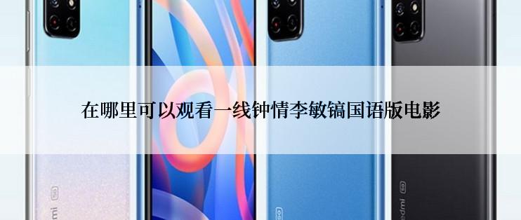 在哪里可以观看一线钟情李敏镐国语版电影