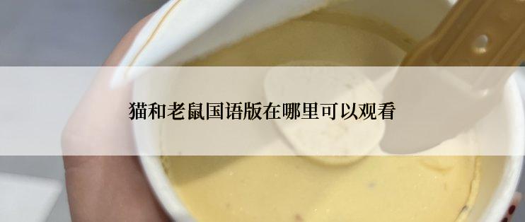 猫和老鼠国语版在哪里可以观看