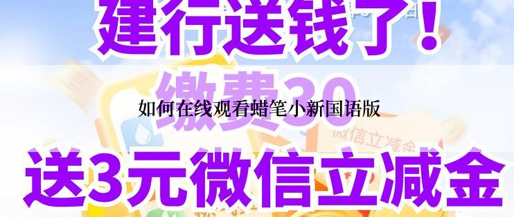  如何在线观看蜡笔小新国语版