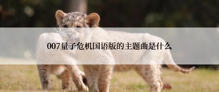 007量子危机国语版的主题曲是什么