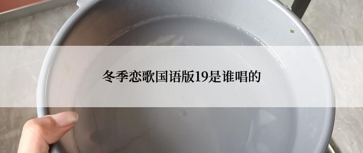 冬季恋歌国语版19是谁唱的