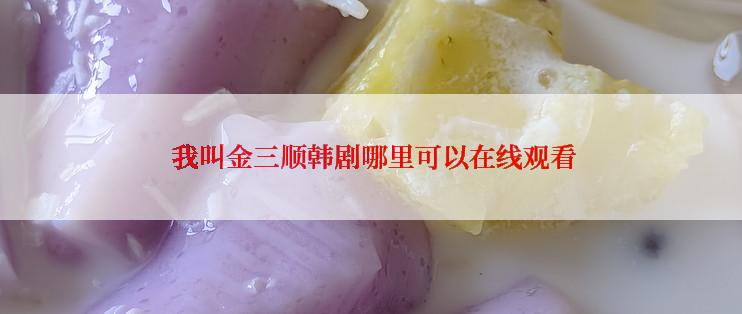  我叫金三顺韩剧哪里可以在线观看