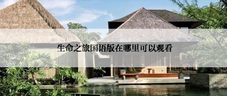  生命之旅国语版在哪里可以观看