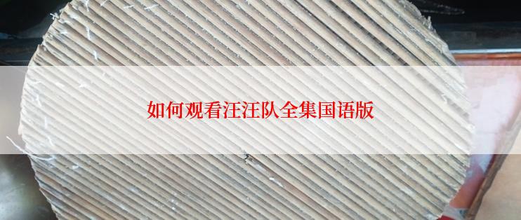 如何观看汪汪队全集国语版