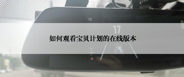  如何观看宝贝计划的在线版本