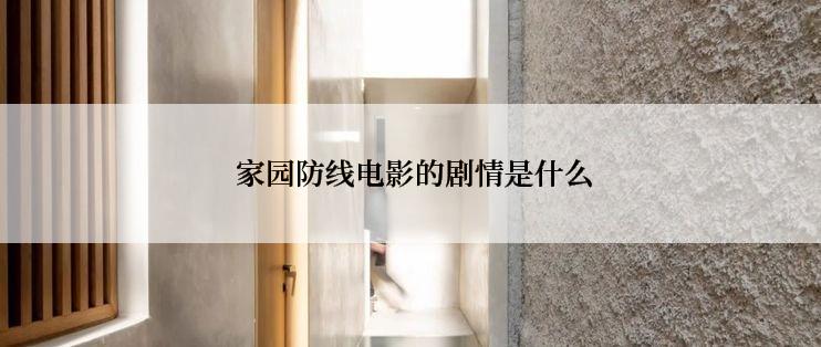  家园防线电影的剧情是什么