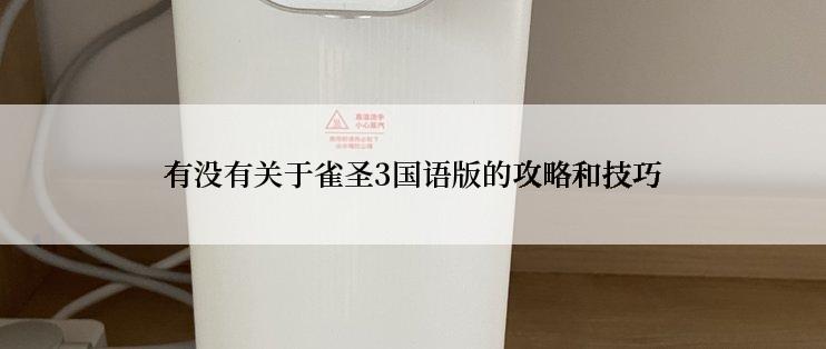 有没有关于雀圣3国语版的攻略和技巧