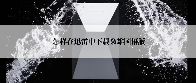  怎样在迅雷中下载枭雄国语版