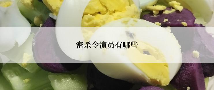 密杀令演员有哪些