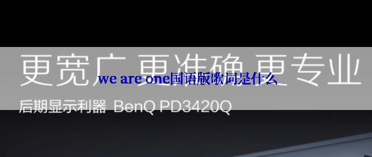  we are one国语版歌词是什么