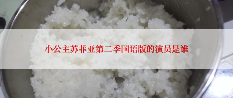 小公主苏菲亚第二季国语版的演员是谁