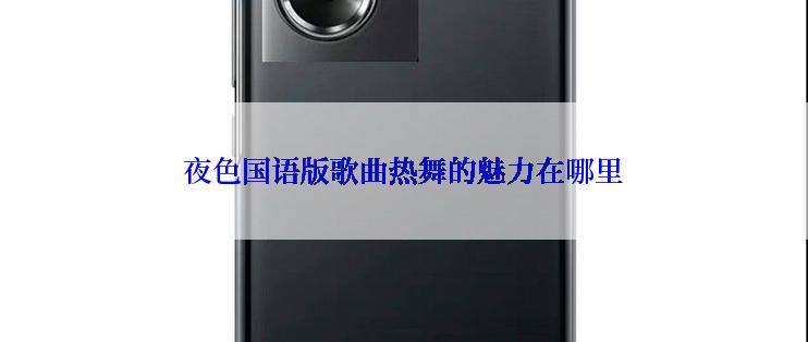 夜色国语版歌曲热舞的魅力在哪里