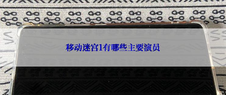 移动迷宫1有哪些主要演员