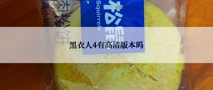 黑衣人4有高清版本吗