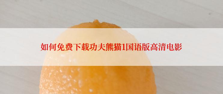 如何免费下载功夫熊猫1国语版高清电影