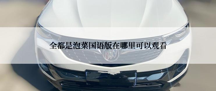全都是泡菜国语版在哪里可以观看