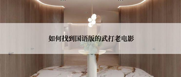  如何找到国语版的武打老电影