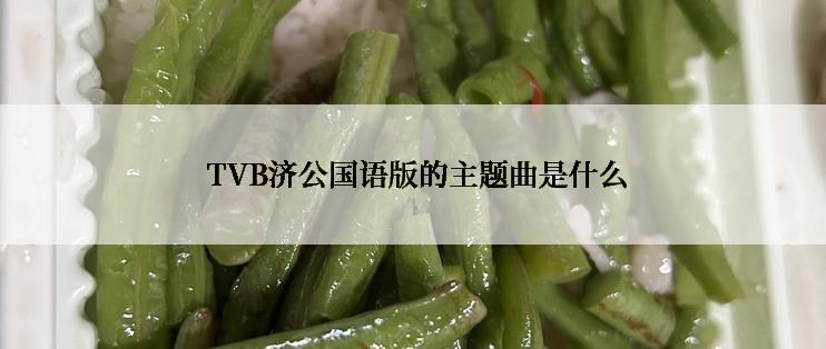 TVB济公国语版的主题曲是什么