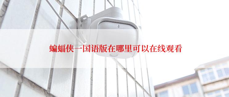  蝙蝠侠一国语版在哪里可以在线观看