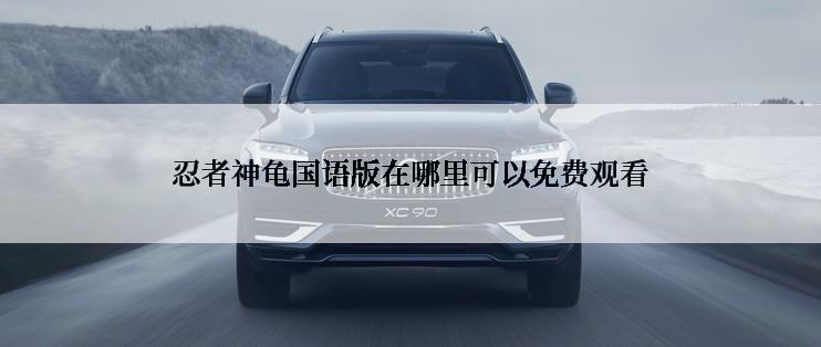 忍者神龟国语版在哪里可以免费观看