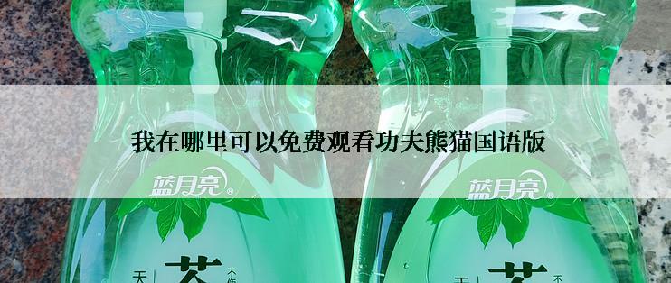  我在哪里可以免费观看功夫熊猫国语版