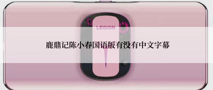  鹿鼎记陈小春国语版有没有中文字幕