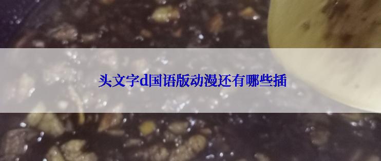  头文字d国语版动漫还有哪些插