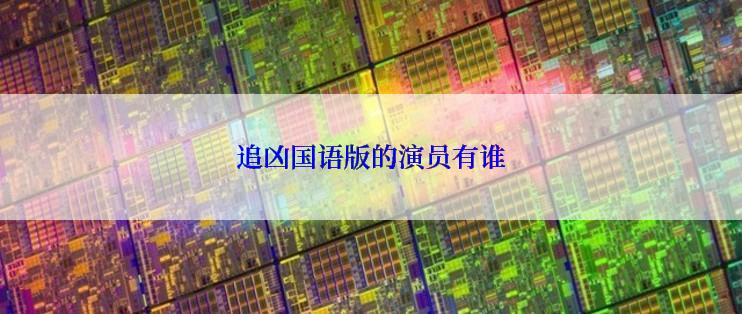 追凶国语版的演员有谁