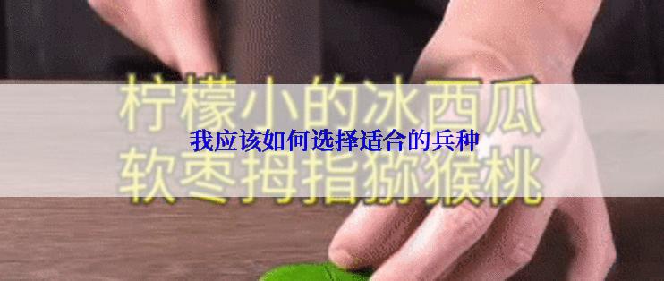  我应该如何选择适合的兵种