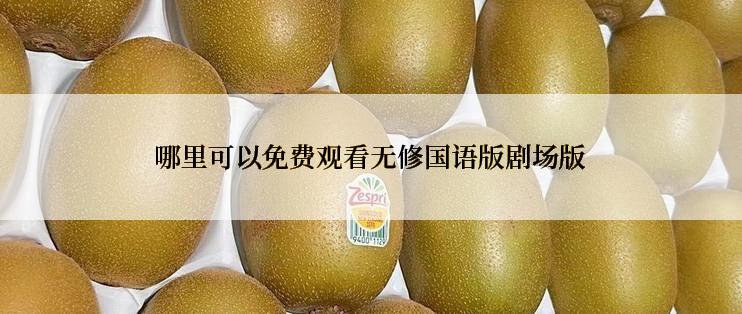 哪里可以免费观看无修国语版剧场版