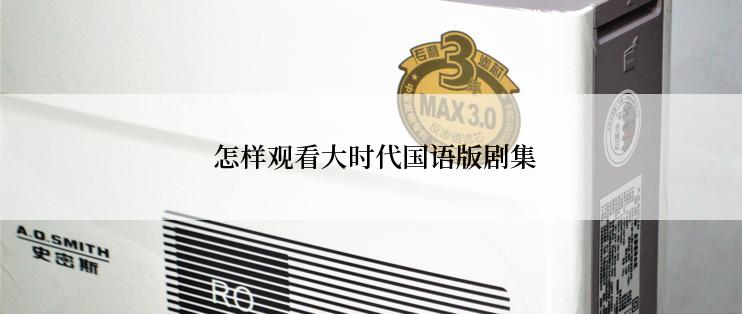  怎样观看大时代国语版剧集