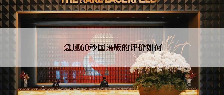  急速60秒国语版的评价如何
