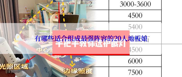 有哪些适合组成最强阵容的20人地板娘