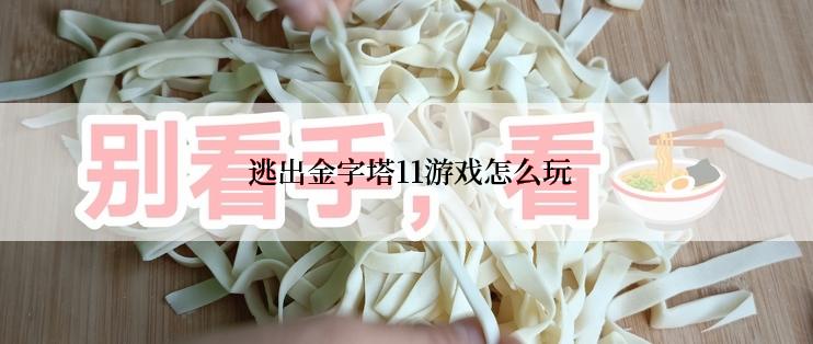 逃出金字塔11游戏怎么玩