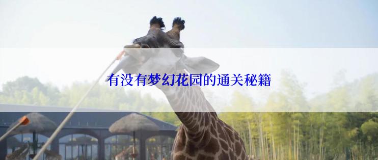 有没有梦幻花园的通关秘籍