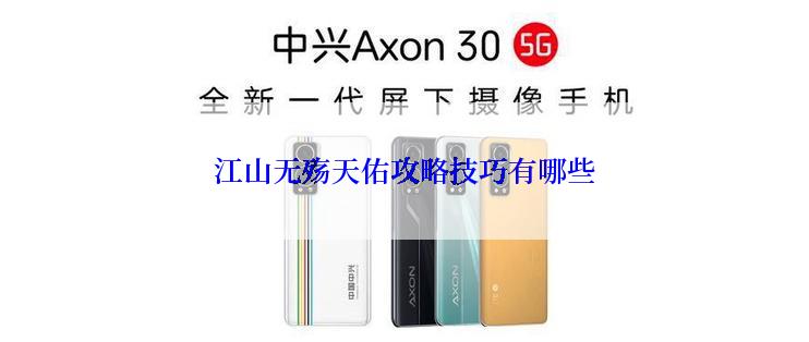 江山无殇天佑攻略技巧有哪些